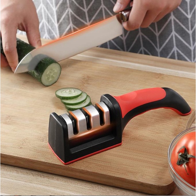 Dụng cụ mài dao cầm tay 3 cấp độ , mài dao nhanh bén siêu tiện lợi