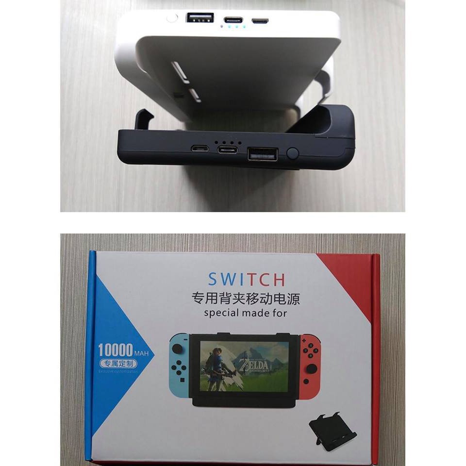 Case + pin dự phòng 10000 mAh + Đế đứng cho Nintendo Switch