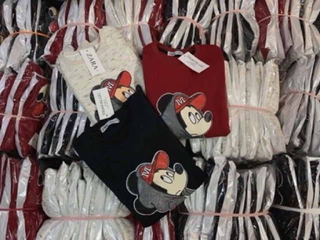 ÁO NỈ BÔNG MICKEY 3 MÀU