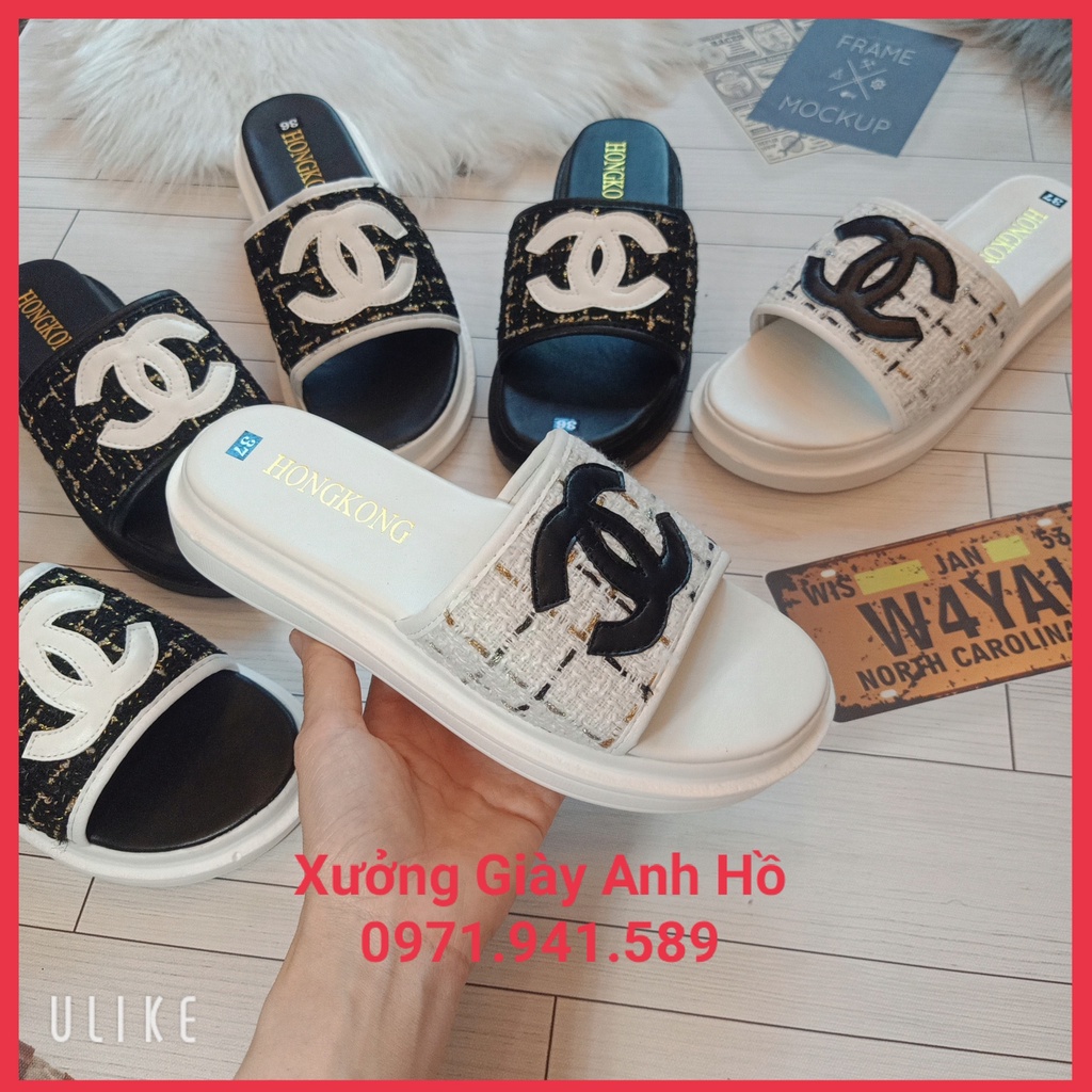 Dép Bánh Mì Dép Nữ Quai Ngang Dạ May X Đế 3 phân Siêu Nhẹ, Mềm Êm Cực Sang Chảnh (Kèm Ảnh Video Thật)