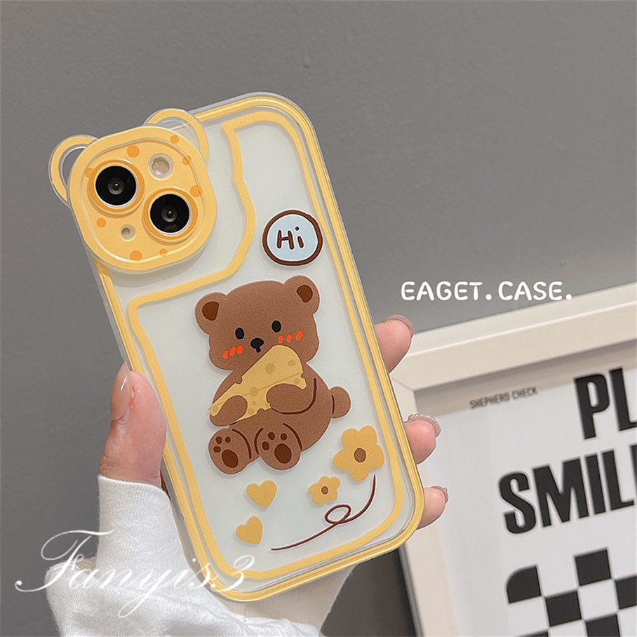 Ốp Điện Thoại Mềm In Gấu Hoạt Hình Dễ Thương Cho iPhone 14 13 12 11 Pro Max X XR Xs Max 8 7 6 6s Plus SE 2020