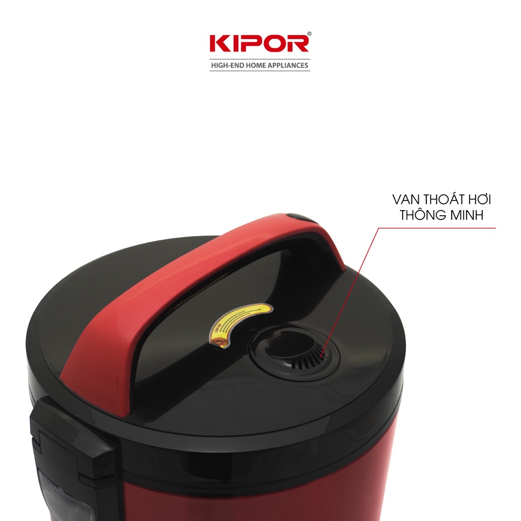 Nồi cơm điện KIPOR KP-N6518 - 1.8L - Dung tích lớn, chống dính TEFLON 3mm 1Kg - Bảo hành tại nhà 12 tháng