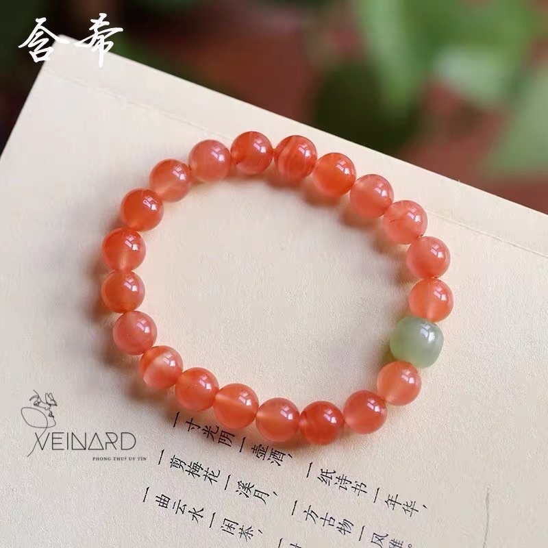 Vòng tay mã não nam hồng 7mm
