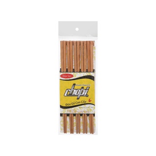 Bộ 10 đôi đũa gỗ sao đá 25cm Chopi