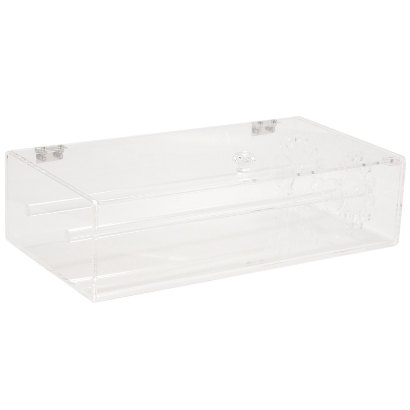 Acrylic 24 móc Xoay vòng cổ Hiển thị đứng Mặt dây chuyền Hiển thị Người tổ chức Hộp trưng bày đồ trang sức chống bụi