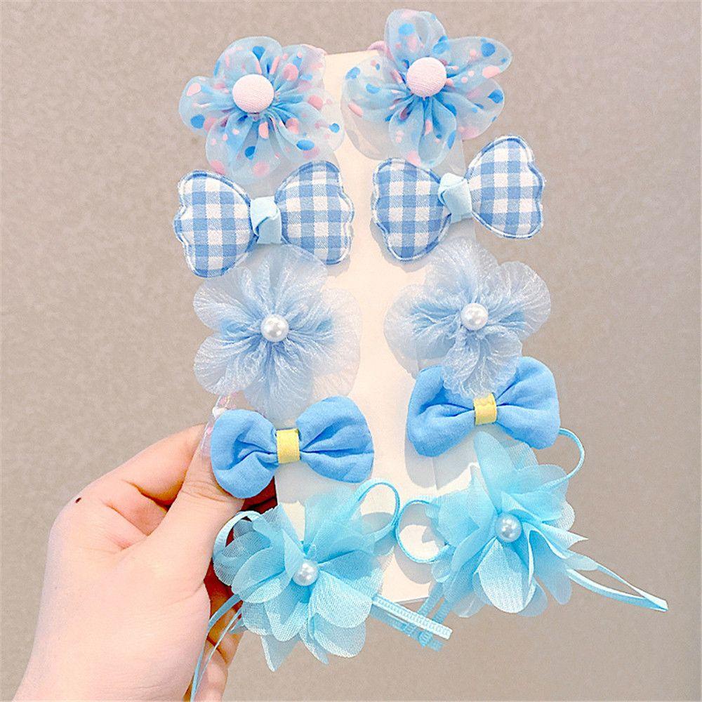 NIUYOU Set 10 Kẹp Tóc Nơ Cho Bé Gái