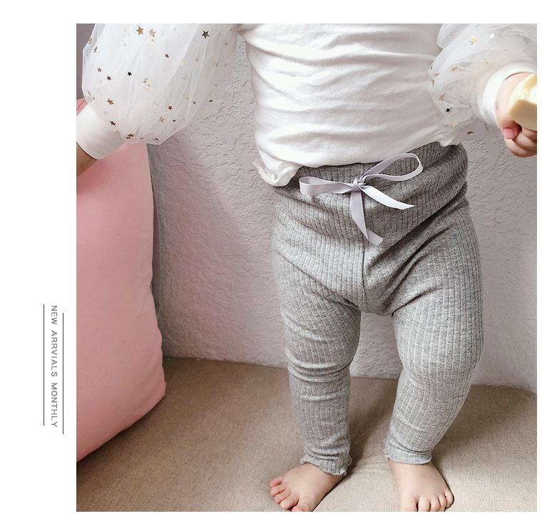 Quần legging màu trơn kiểu dáng đơn giản xinh xắn dành cho bé 0-30 tháng tuổi