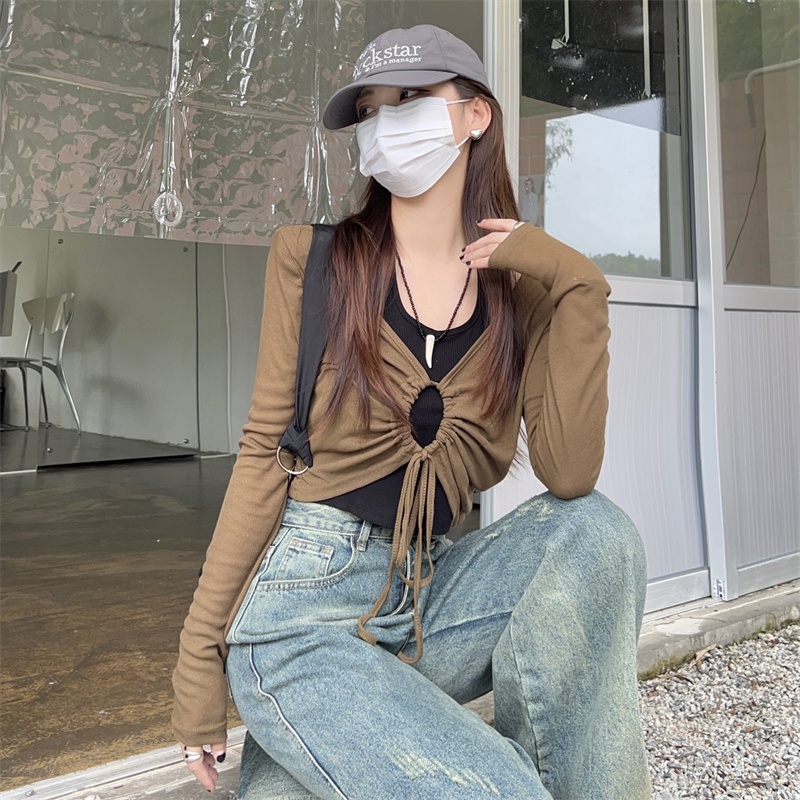 Áo Sơ Mi Tay Dài Chống Nắng Vải Lụa Lạnh Mỏng Màu Trơn Thời Trang Mùa Hè Phong Cách Hàn Quốc Cho Nữ