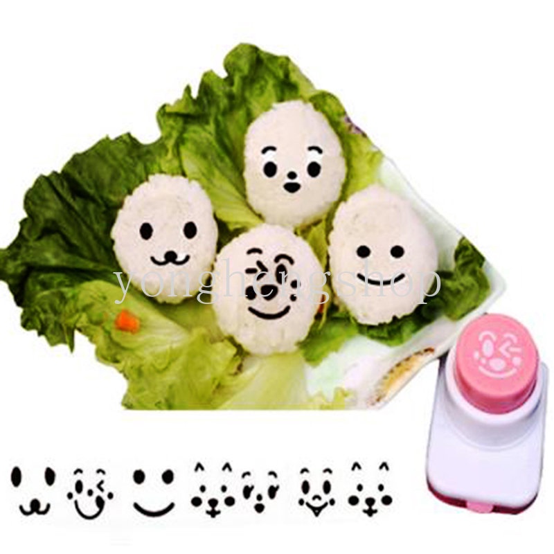 Khuôn Làm Cơm Nắm Hình Mặt Cười Hoạt Hình Dễ Thương