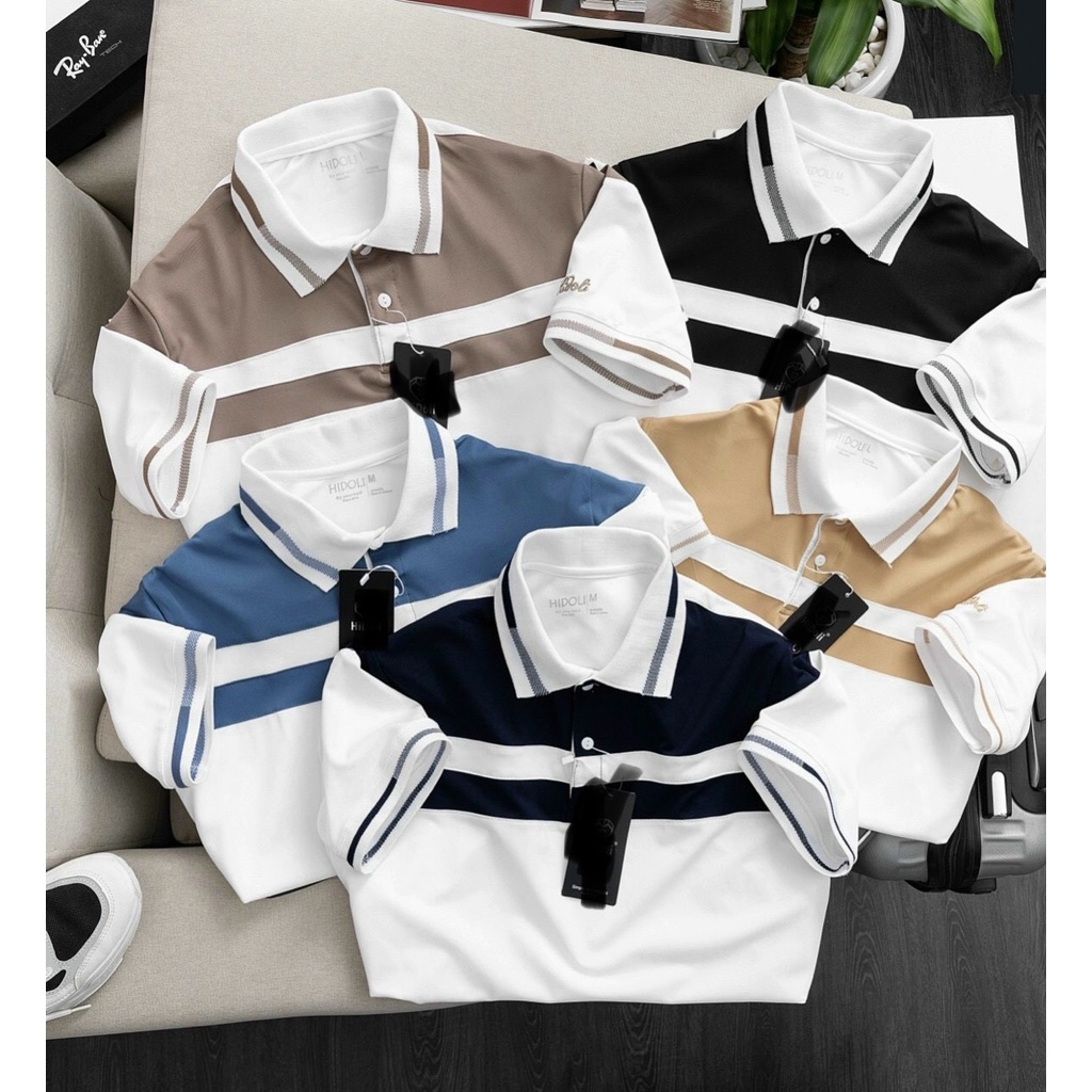 Áo polo nam nữ unisex ngắn tay cotton có cổ phối màu đơn giản trẻ trung AT07 - OVERMAN