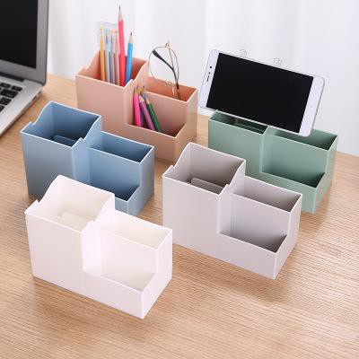 [Mã LIFEBOOK2 giảm 10% đơn 0Đ] Hộp đựng bút - Ống đựng bút cắm bút đồ dùng bằng nhựa 3 ngăn chắc chắn