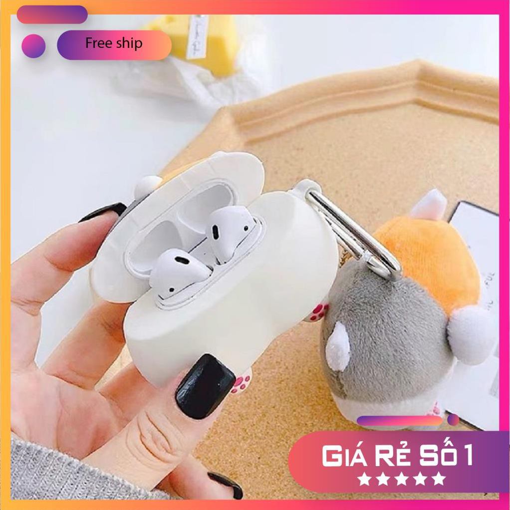 VỎ BỌC AIRPODS MÔNG MÈO TAM THỂ Case Tai Nghe Không Dây Air-pods 1/ 2/ i12/ Pro