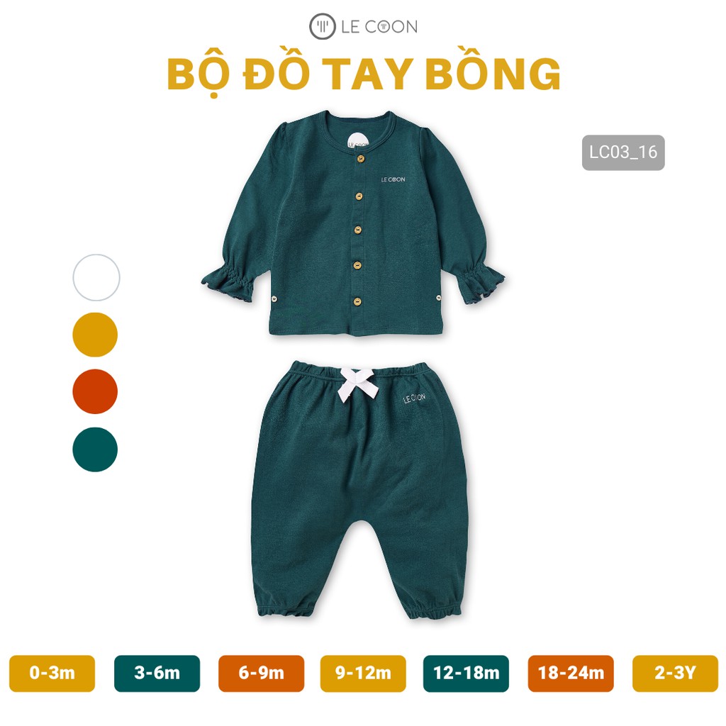 LE COON | Bộ Đồ Tay Bồng | COMFY | 3 tháng-3 tuổi