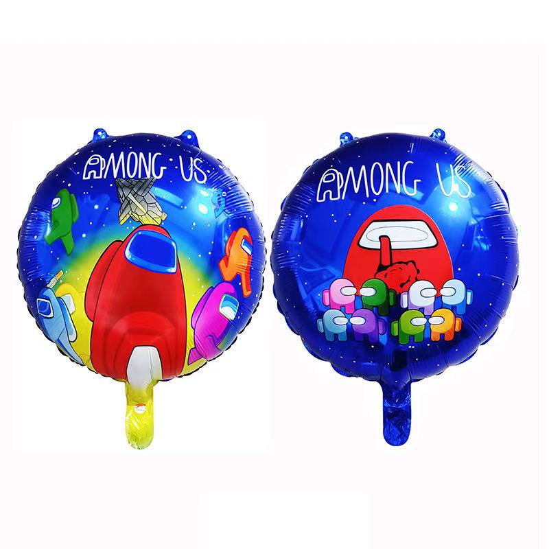Bong bóng lá nhôm hình tròn in hình 18 inch dùng cho trang trí tiệc sinh nhật