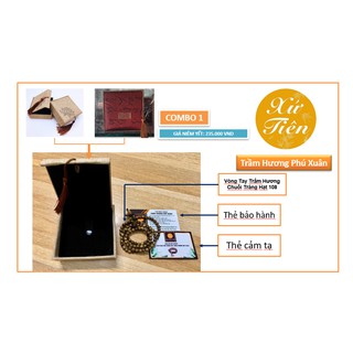 [Trầm Hương Xứ Tiên] Vòng Tay Trầm Hương Chuỗi Tràng Hạt 108 Trầm Tốc Lào Tự Nhiên Combo/bộ