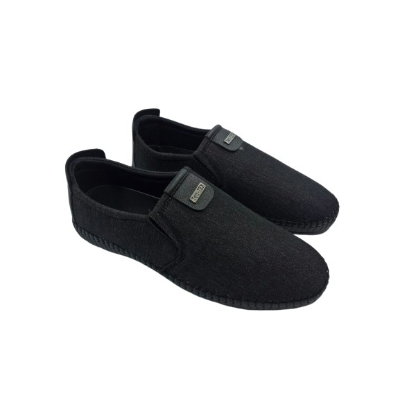 Giày lười vải jean nam màu đen | BigBuy360 - bigbuy360.vn