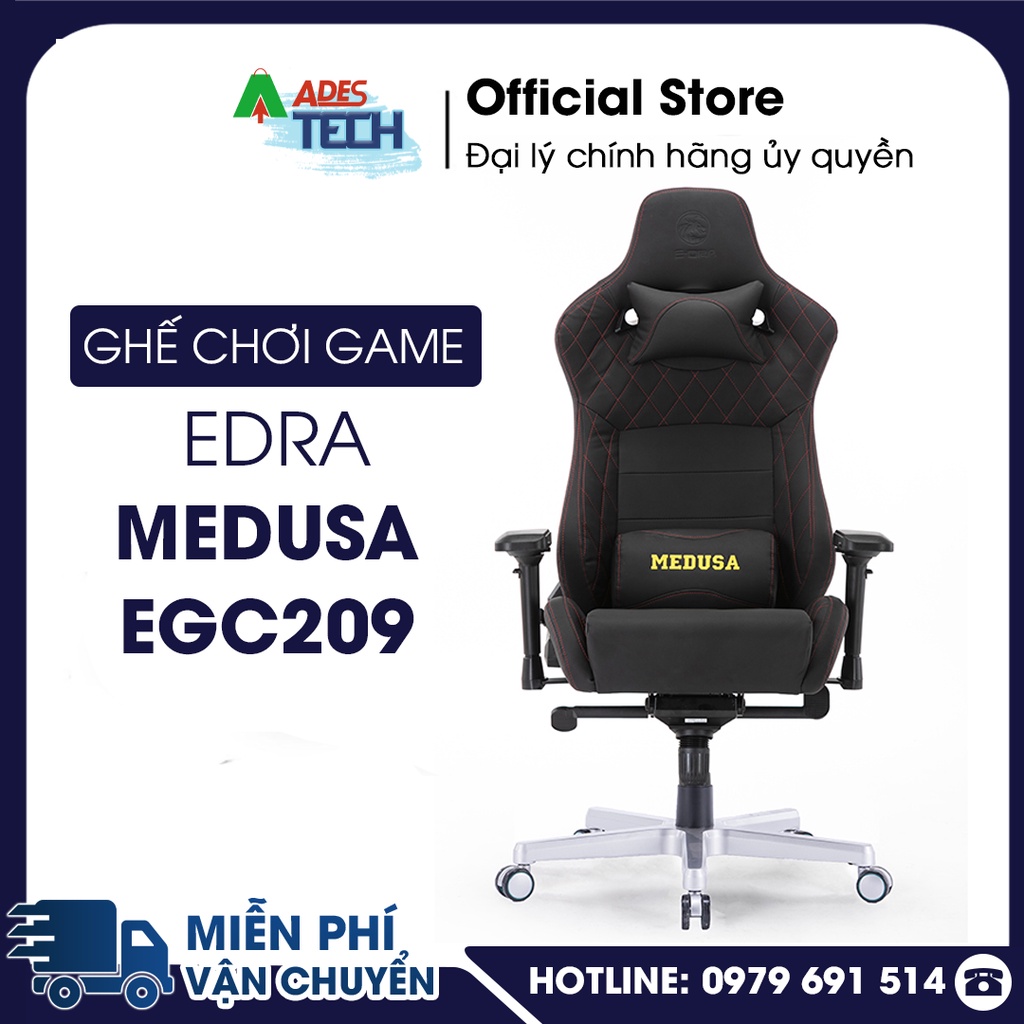 Ghế xoay gaming EDRA Medusa EGC209 - Kê tay 4D - Đệm đúc nguyên khối - Chất liệu Da PU cao cấp