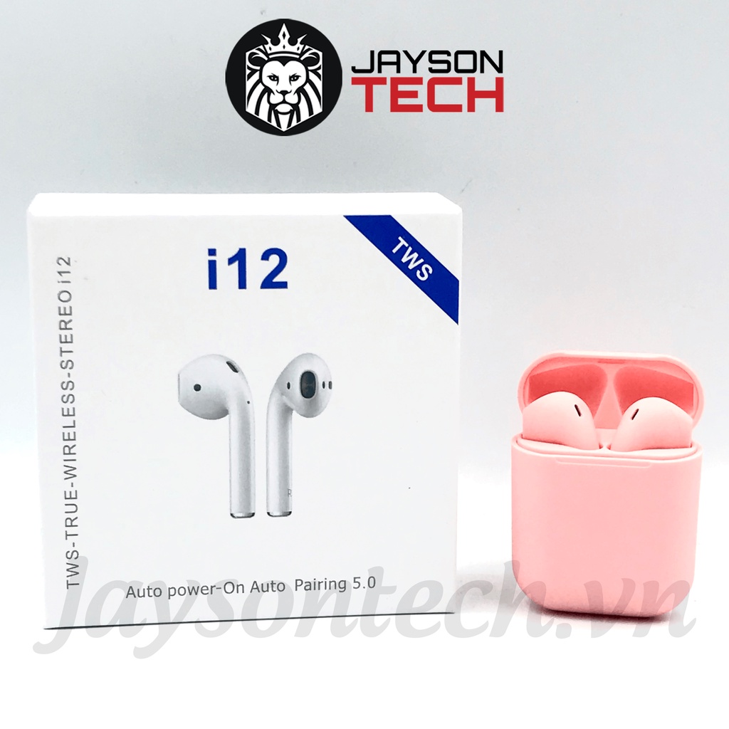 Tai Nghe Bluetooth Nhét Tai i12 Chính Hãng , TWS 5.0 , Tai Nghe Không Dây iPhone JAYSONTECH