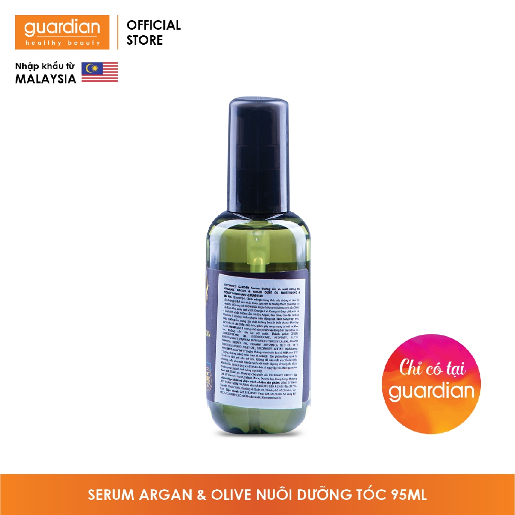 Serum dưỡng ẩm và nuôi dưỡng tóc Botaneco Garden Organic Argan & Virgin Olive Oil (95ml)