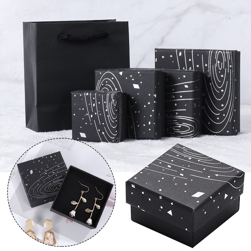 Hộp carton/ruy băng/túi quà đựng quà tặng trang sức/khuyên tai/dây chuyền tiện lợi