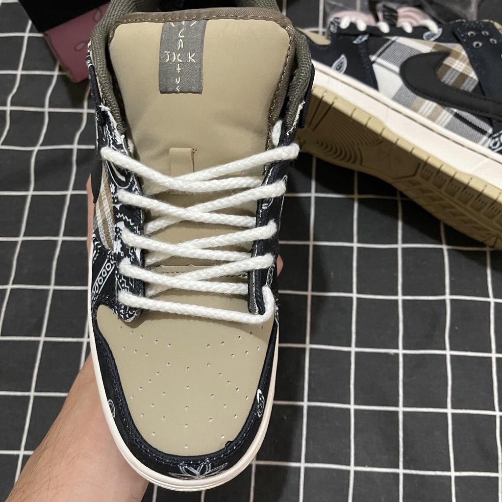 Giày JODAN SB travis scott nâu đen hoa cao cấp