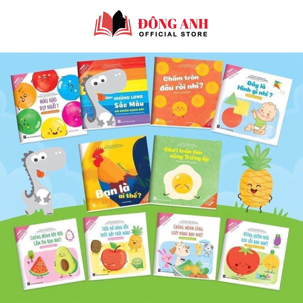 Sách - Ehon Song Ngữ 10 cuốn dành cho bé từ 0-6 tuổi có file nghe