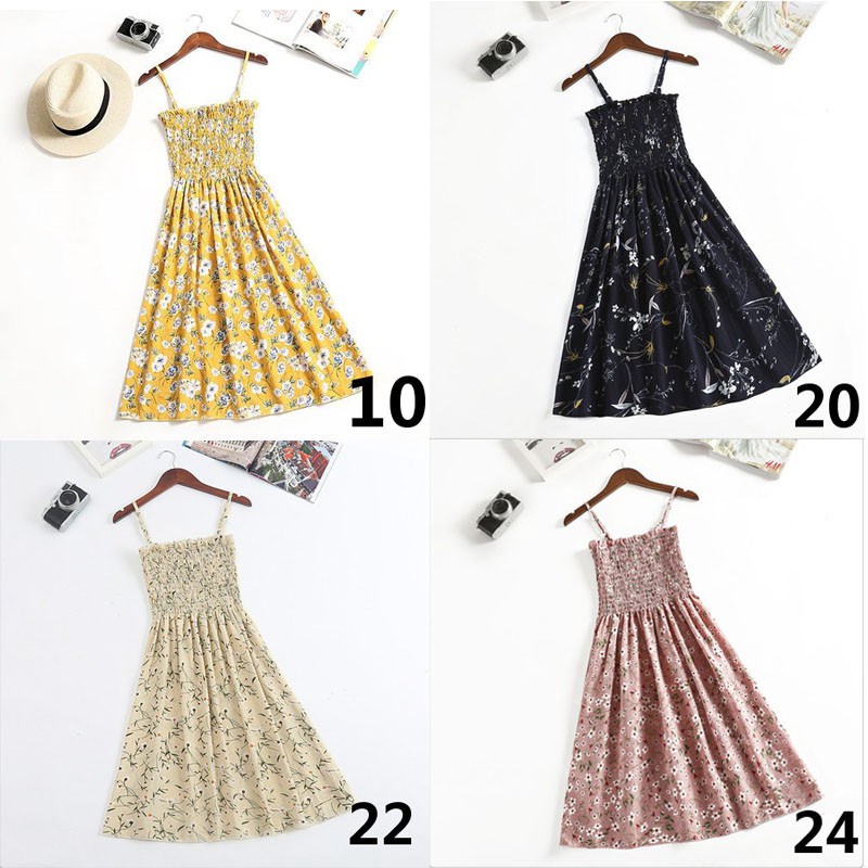 Đầm Chiffon Xếp Ly In Họa Tiết Phong Cách Bohemian | BigBuy360 - bigbuy360.vn