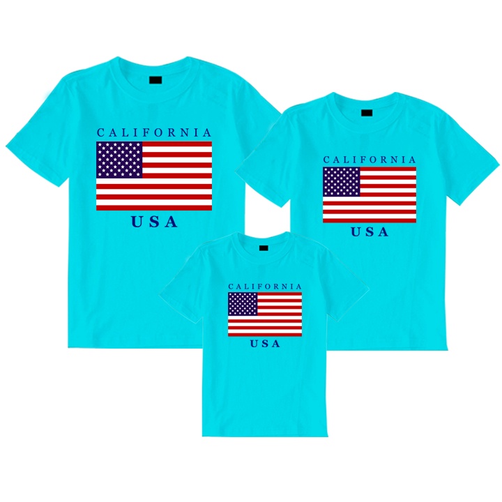 Áo Thun Gia Đình Lá Cờ Mỹ