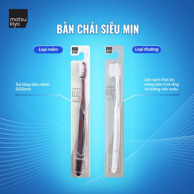 Bàn chải đánh răng siêu mịn với sợi lông 0.02mm siêu mảnh Matsukiyo - loại mềm