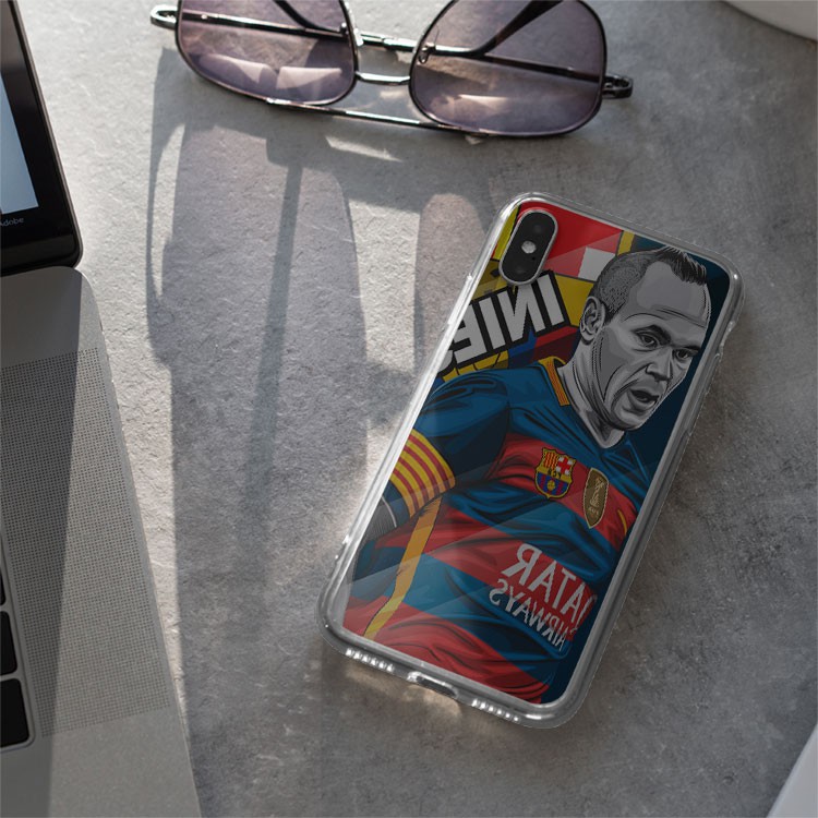 Ốp Lưng cậu thủ iniesta ốp điện thoại in hình cậu thủ iniesta dành cho Iphone 5 đến 12 Promax BAR20210037