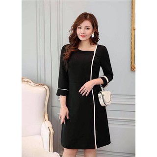 Đầm trung niên bigsize kẻ sọc đứng