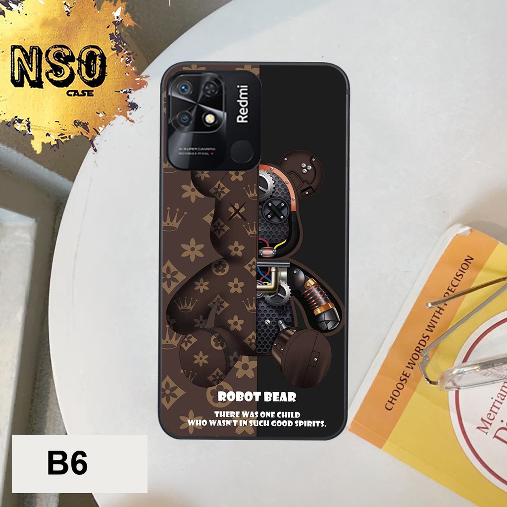 Ốp Xiaomi Redmi Poco C40 in hình gấu be@rbrick siêu chất độc lạ đẹp