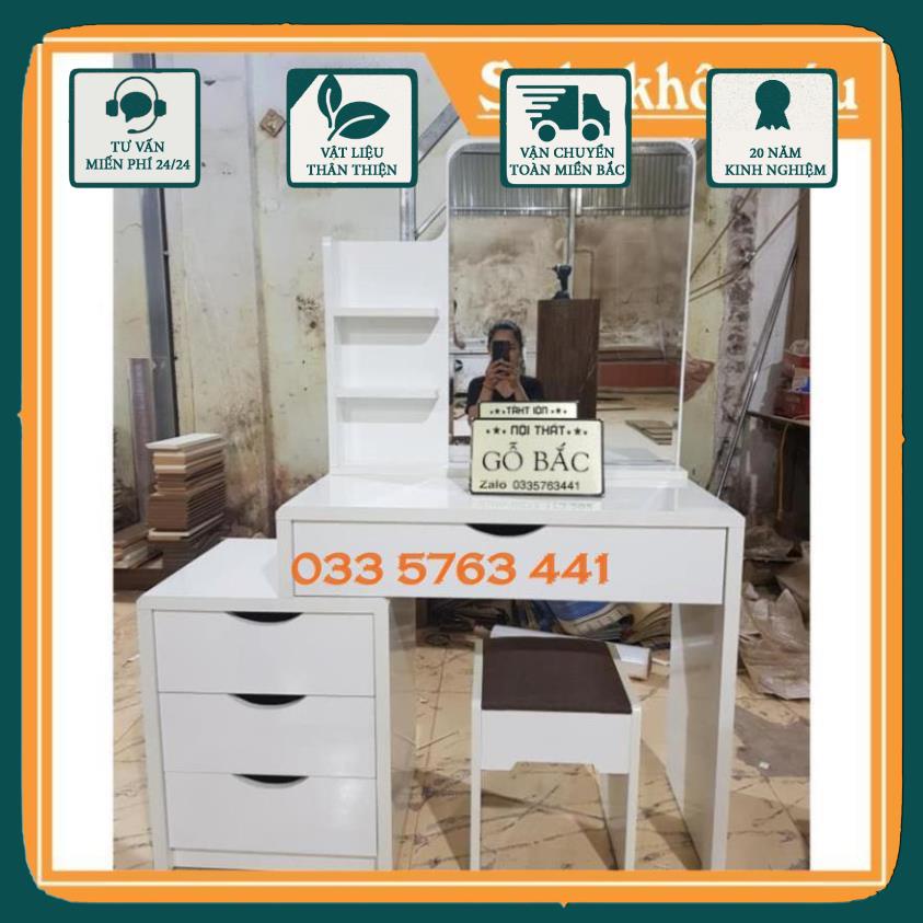 Bàn phấn bàn trang điểm tăng giảm kích thước gỗ MDF phủ melamine - bàn trang điểm thông minh