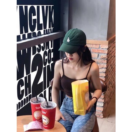Mũ lưỡi trai | Nón kết màu xanh thêu chữ phong cách Hàn Quốc Unisex - Gin Store