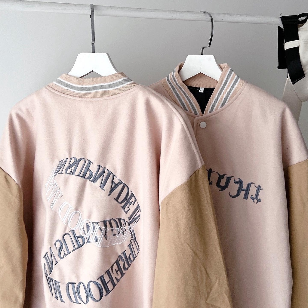 [sẵn] Áo khoác Varsity tay dài thêu chữ TOME (ảnh thật tại shop) Tanazi Closet