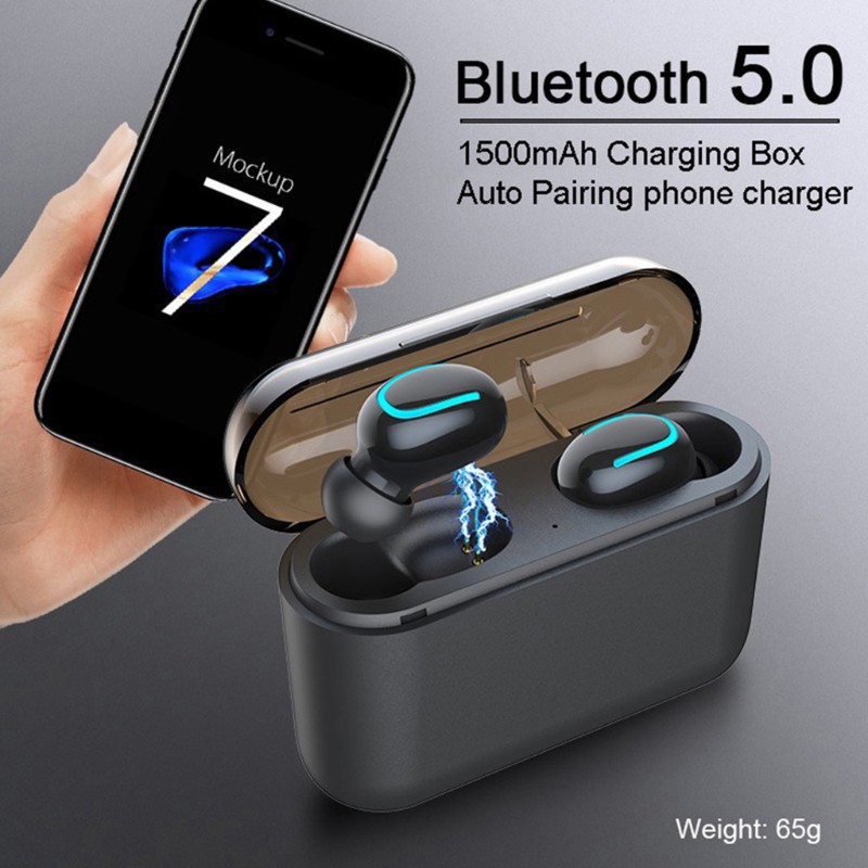 Tai Nghe Bluetooth 5.0 Không Dây Q32 Tws Có Màn Hình Hiển Thị