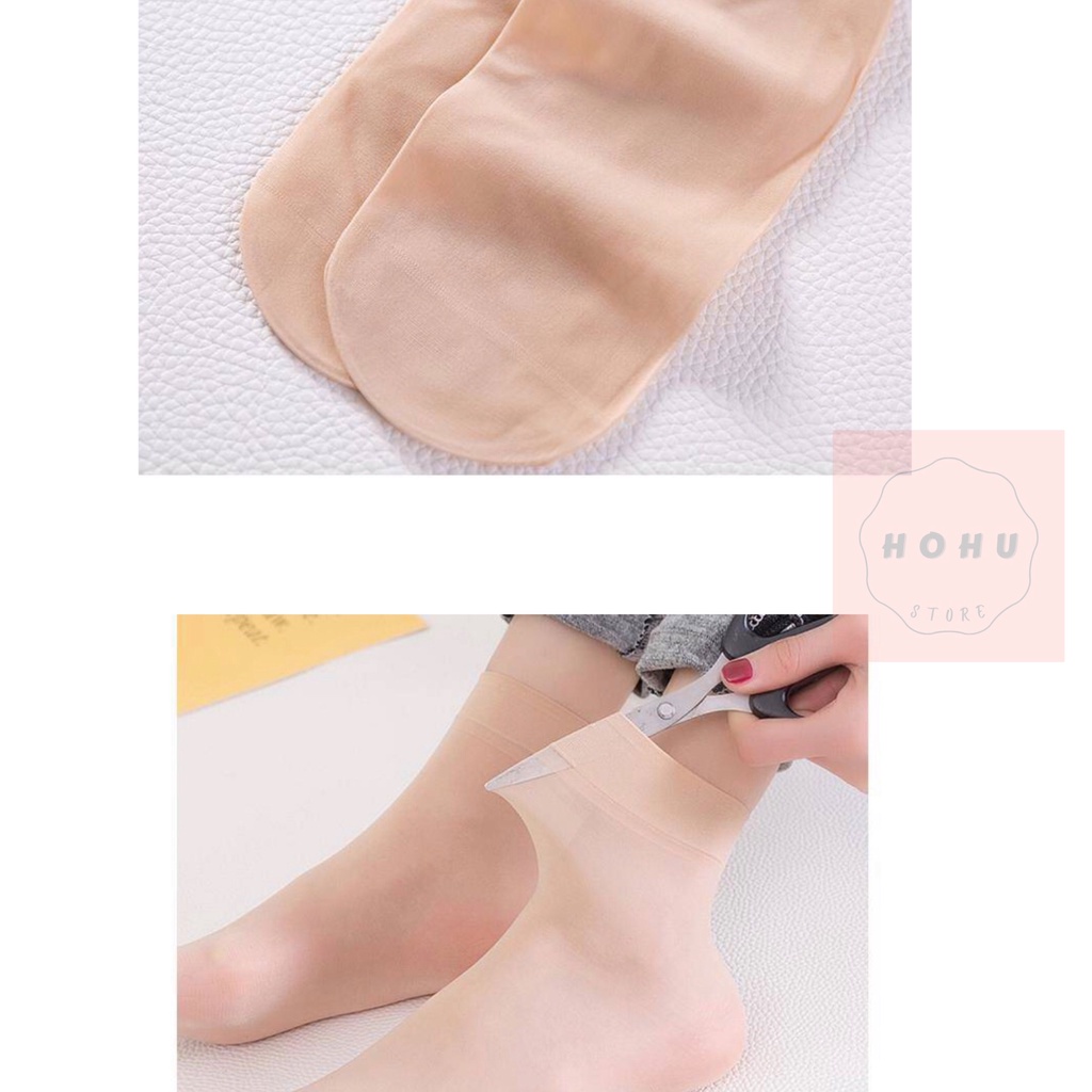 Set 5 tất vớ giấy cổ chân siêu mỏng siêu dai