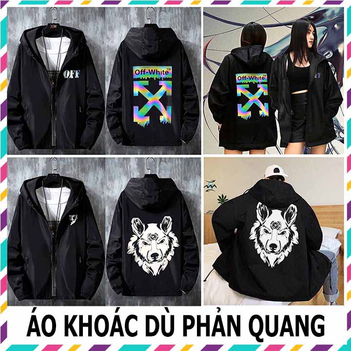 ❤ FREESHIP ❤ Áo khoác nam vải dù Hàn Quốc có nón cao cấp cực đẹp AK075, phong gió in chữ off white 2 lớp chống nắng