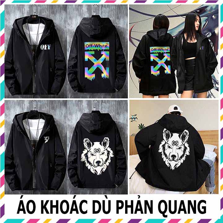 ❤ FREESHIP ❤ Áo khoác nam vải dù Hàn Quốc có nón cao cấp cực đẹp AK075, phong gió in chữ off white 2 lớp chống nắng