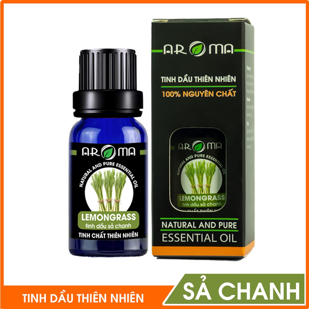 Tinh dầu sả chanh AROMA nhập khẩu Pháp, nguyên chất tự nhiên, thơm phòng, đuổi muỗi, giá dùng thử