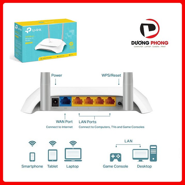 COMBO Bộ Wifi TP-Link WR840N + 5m dây mạng VSP Cat 6 xanh dương bấm sẵn 2 đầu