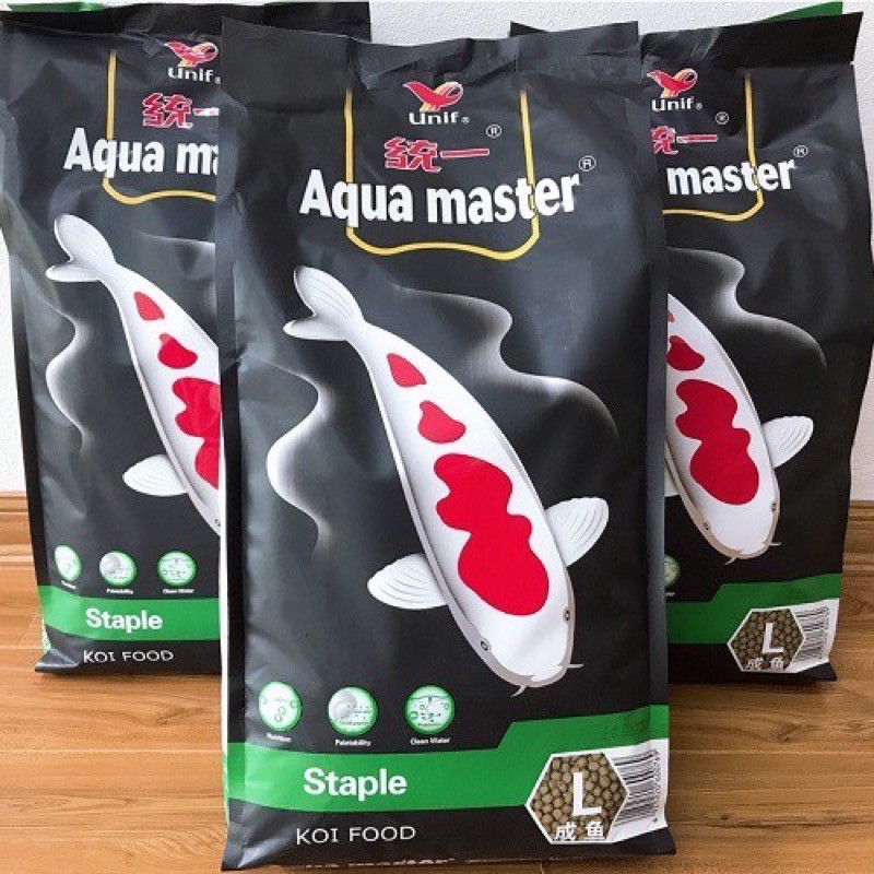 Cám Koi Aquamaster Staple 1kg size L, size S chiết từ túi 10kg đã hút chân không