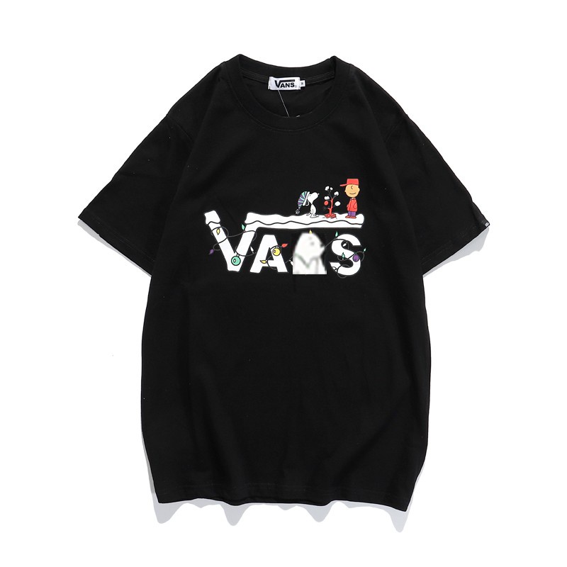 Áo Thun Cotton Ngắn Tay In Logo Vans Thời Trang Cho Cặp Đôi