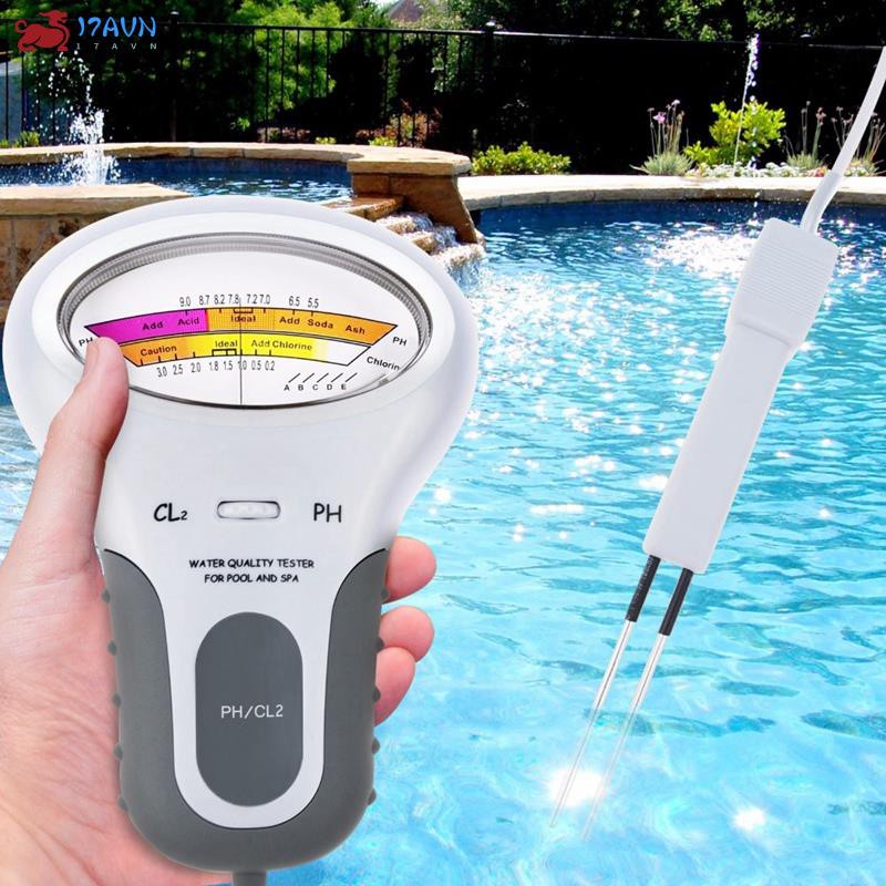 Ph & Chlorine Cl2 Level Meter Swimming Water Monitor Quality Analysis