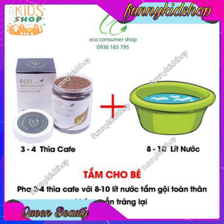 Muối tắm bé sinh dược eco gold 400g - Muối tắm bé gold eco - chăm sóc cơ thể mẹ và bé - Muối tắm bé eco gold - tặng cốc