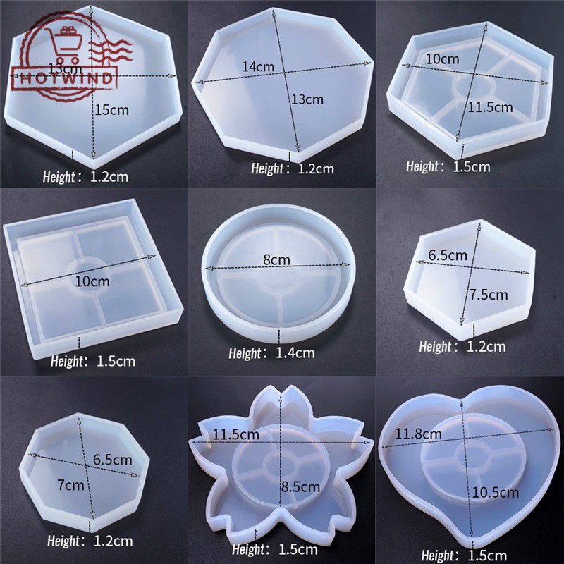 Khuôn silicon hình vuông dùng làm đồ trang sức tiện lợi