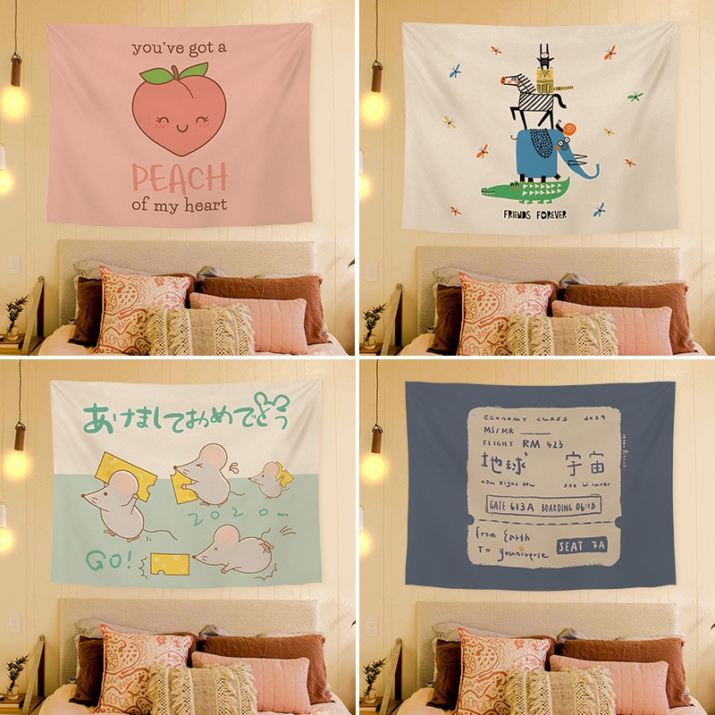 Custom background cloth ins hanging cloth cartoon anime cute personality background cloth room layout decoration wall cloth tapestry