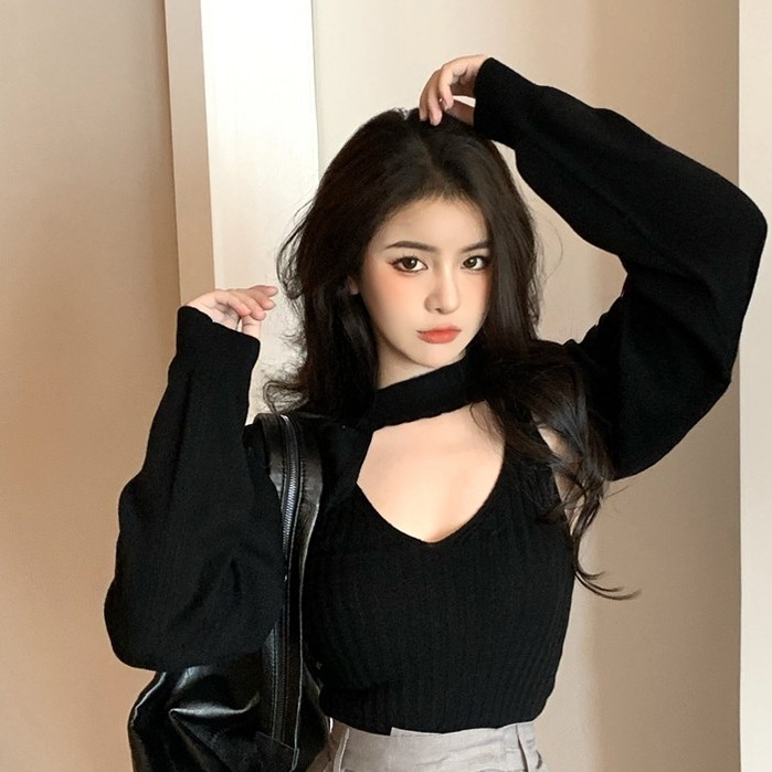 Áo Len Chui Đầu Cổ Tròn Cá Tính Thời Trang Dễ Phối Đồ Nhiều Màu Tùy Chọn