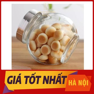 🔥{ SALE}🔥 Hũ Nghiêng Nắp Nhựa Mạ Bạc 380ML