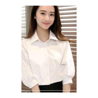 Áo sơ mi nữ tay bồng mang đi học, nhân viên công sở